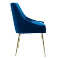 thumbnail image 5 of WestinTrends Carlo Upholstered Velvet Accent Chair with Gold Metal Legs, Royal Blue, 5 of 8