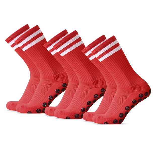 Calcetines de deporte 3 pares de calcetines antideslizantes de fútbol Calcetines deportivos de equip Tomshoo Calcetines de deporte