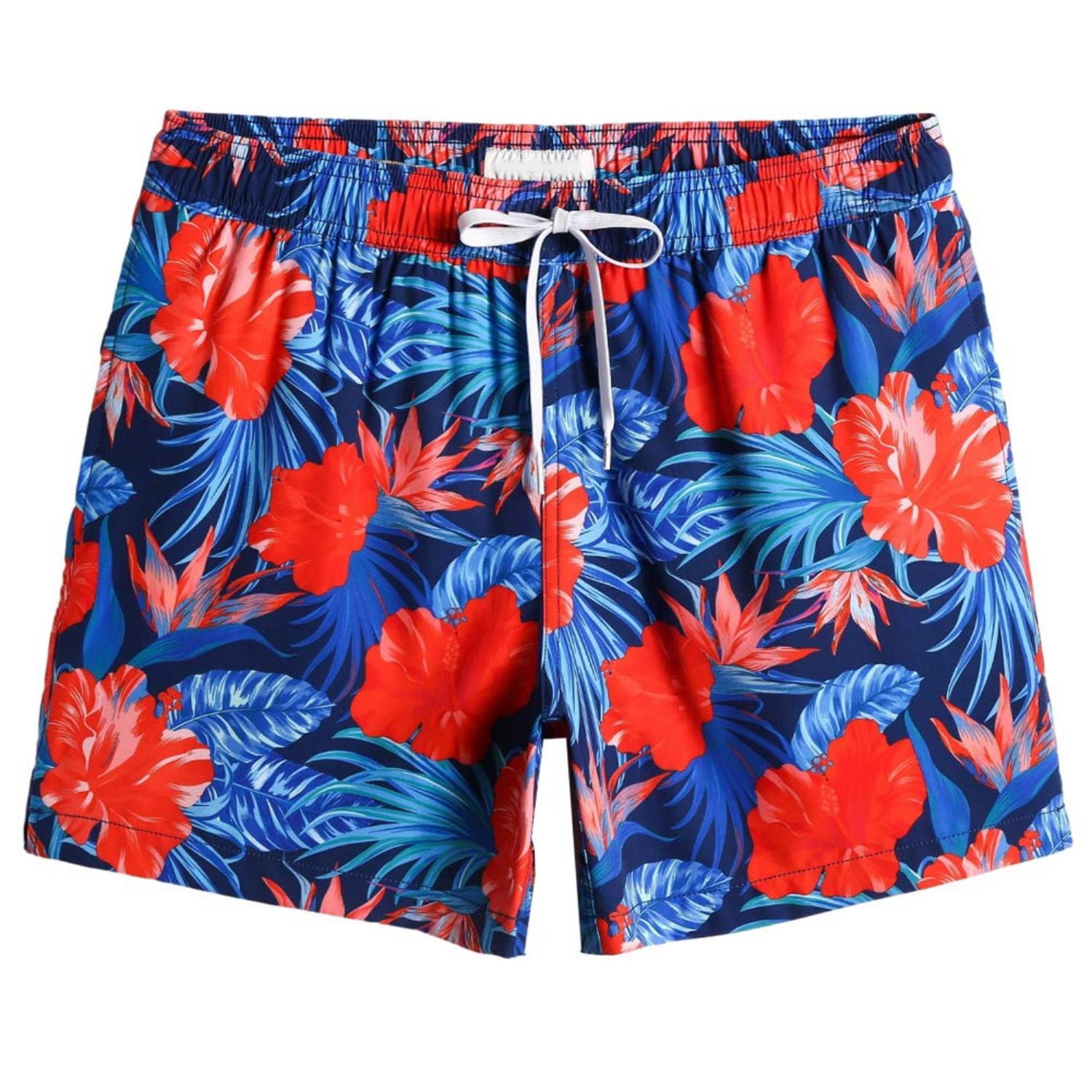 Board Shorts for Men Youth Boys 80s 90s Vintage 4 Way Stretch Swim Trunks with Mesh Lining Quick Dry Swim Suits, Men's, Size: Medium, Blue