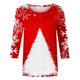 thumbnail image 4 of Puntoco Moda Mujer Chriatmas Impreso Camiseta 3/4 Mangas Blusa Cuello Redondo Casual tops Puntoco Puntoco-610, 4 of 5