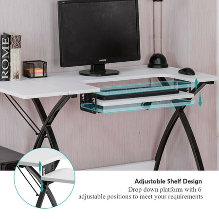 Sewing Craft Table Computer Desk W Adjustable Platform Folding