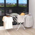 thumbnail image 3 of Clothes Drying Rack, Laundry Drying Rack with 4 Legs and Gullwings, White Metal Laundry Rack, Foldable, Space-Saving, Free-Standing Airer, for Clothes, Towels, Indoor Outdoor Use 22027, 3 of 8