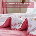 thumbnail image 5 of Sleep Zone Kids Bedding Comforter Set Full/Queen Size - Super Cute & Soft Kids Bedding 7 Pieces Set with Comforter, Sheet, Pillowcase & Sham (Princess Castle), 5 of 7