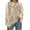 #455-Khaki, variant on Craaazy Womens Tops Long Sleeve Crew Neck Blouses Pleated Casual Shirts Curved Hem Tunic T-shirt Gifts For Women