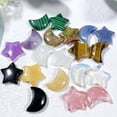 thumbnail image 5 of Natural Crystal Crescent Moon & Star Stones Polished Gemstone Charms for Crafts, Multi-Color Assortment, No Holes(Blue Aventurine), 5 of 6