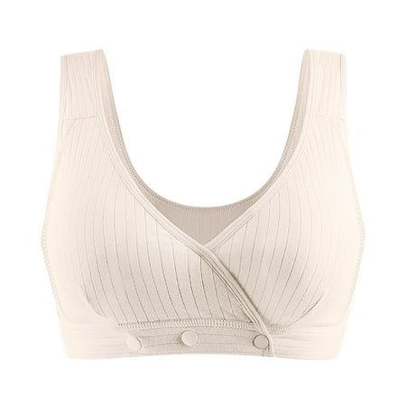 Fsqjgq Sports Bras for Women Underwear Bracelets for Women Floral Lace Nursing Bras Nursing Bra Women s Solid Color Vest Type Sexy No Steel Ring Bra Gathering Underwear Push Up Bra Tank Tops