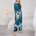thumbnail image 3 of Sikiie Ice Blue Ocean Cute Dolphin A Women's Long-Sleeve Shirt and Full-Length Bottom Pajama Set (s-xxl)-Medium, 3 of 7
