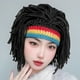 thumbnail image 4 of Peluca de lana estilo hippie con rastas, accesorio para fotos, fiestas y escenarios, estilo retro, plegable y portátil, 100% lana, ideal para presentaciones en vivo.,Wsvlmg, 4 of 8