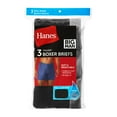 thumbnail image 2 of Hanes Big Man Underwear, Boxer Brief Underwear Pack, Cotton, 3-Pack (Big & Tall Sizes), 2 of 8