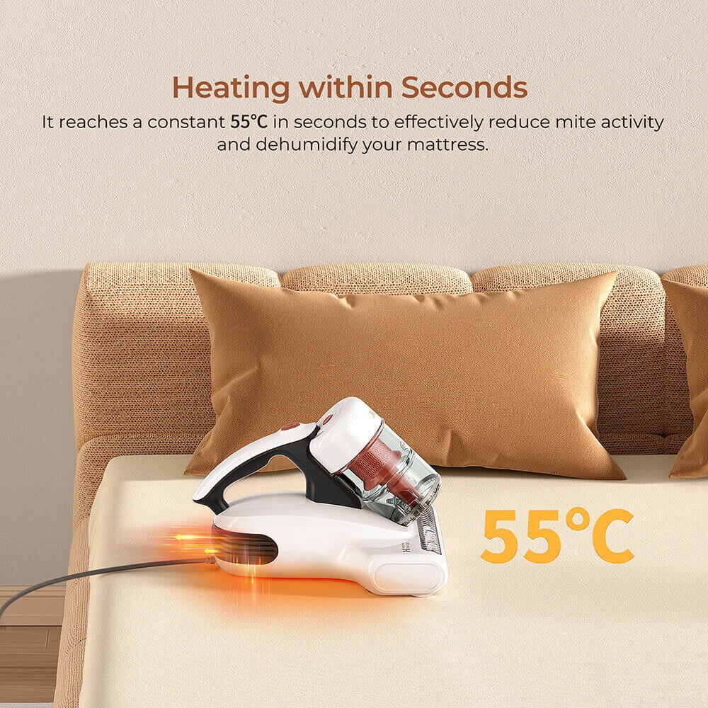 JIGOO J200 Dust Mite Mattresses Vacuum Cleaners, with Integrated