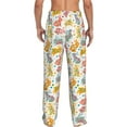 thumbnail image 3 of Goofa Boho Bunny Printed Soft Pajama Pants for Men, Wide Leg Comfy Casual Lounge Yoga Pants-Large, 3 of 9