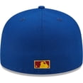 thumbnail image 4 of Men's New Era Royal/Red Athletics Throwback Logo Primary Jewel Gold Undervisor 59FIFTY Fitted Hat, 4 of 6