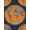 Burnt Orange Gray, Pattern 16, variant on ODIKA 8'x10' Washable Area Rug Non-Slip Chair-Friendly Mat Planetary Galaxy Continent Motif Circles Continents Round Map Refined for Dining Room, Large Office, Lounge