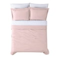 thumbnail image 4 of Truly Calm Antimicrobial Blush/White 7-Piece King Bed in a Bag, Solid Casual themed, Adult Bedding, OEKO-TEX Certified, 4 of 5