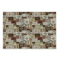 thumbnail image 1 of Moroccan Cutting Board, Tile Pattern with Squares of Various Sizes Eastern Inspired Oriental, Decorative Tempered Glass Cutting and Serving Board, Small Size, Cream Dark Coral Brown, by Ambesonne, 1 of 1