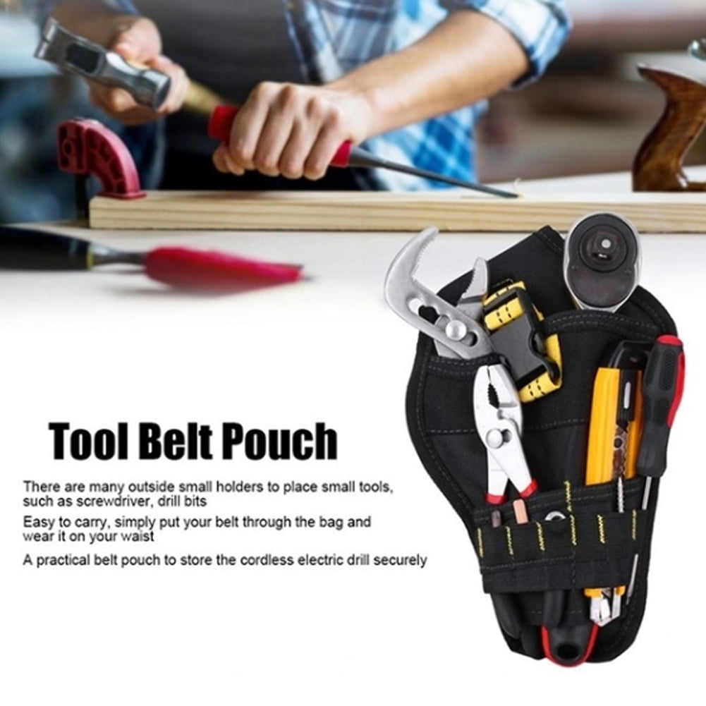 Drill Holder Work Pouch Cordless Tools Drill Waist Belt Bag Pocket Practical 