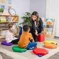 thumbnail image 4 of Schooled Set of 6 Cushioned Floor Seats Hexagon Spot Markers Flexible Floor Chair for Kids, 4 of 9