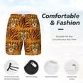 thumbnail image 5 of Balery Tiger Mens Swim Trunks Swim Shorts for Men Quick Dry Inseam Beach Shorts with Compression Liner Pocket-XX-Large, 5 of 9