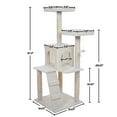 thumbnail image 7 of PETMAKER Cat Tree with 2 Perches, Condo, 5 Scratch Posts, and Toy (White), 7 of 7