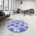 thumbnail image 4 of Ahgly Company Machine Washable Indoor Square Transitional Periwinkle Purple Area Rugs, 8' Square, 4 of 7
