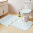 thumbnail image 2 of Aqua Spring Floral Bath Mat 3 Piece Bathroom Rug Set, Summer Botanical Watercolor Non Slip Bath Rug Contour Mat and Toilet Lid Cover, Absorbent Shower Mats Soft Bath Rugs and Mats Sets, 2 of 8