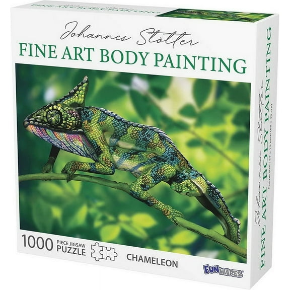 Johannes Stotter Chameleon Body Art 1000 Piece Jigsaw Puzzle