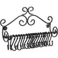 thumbnail image 4 of MyGift Wall Mounted Black Metal Scrollwork Design Jewelry Organizer Rack, 4 of 6