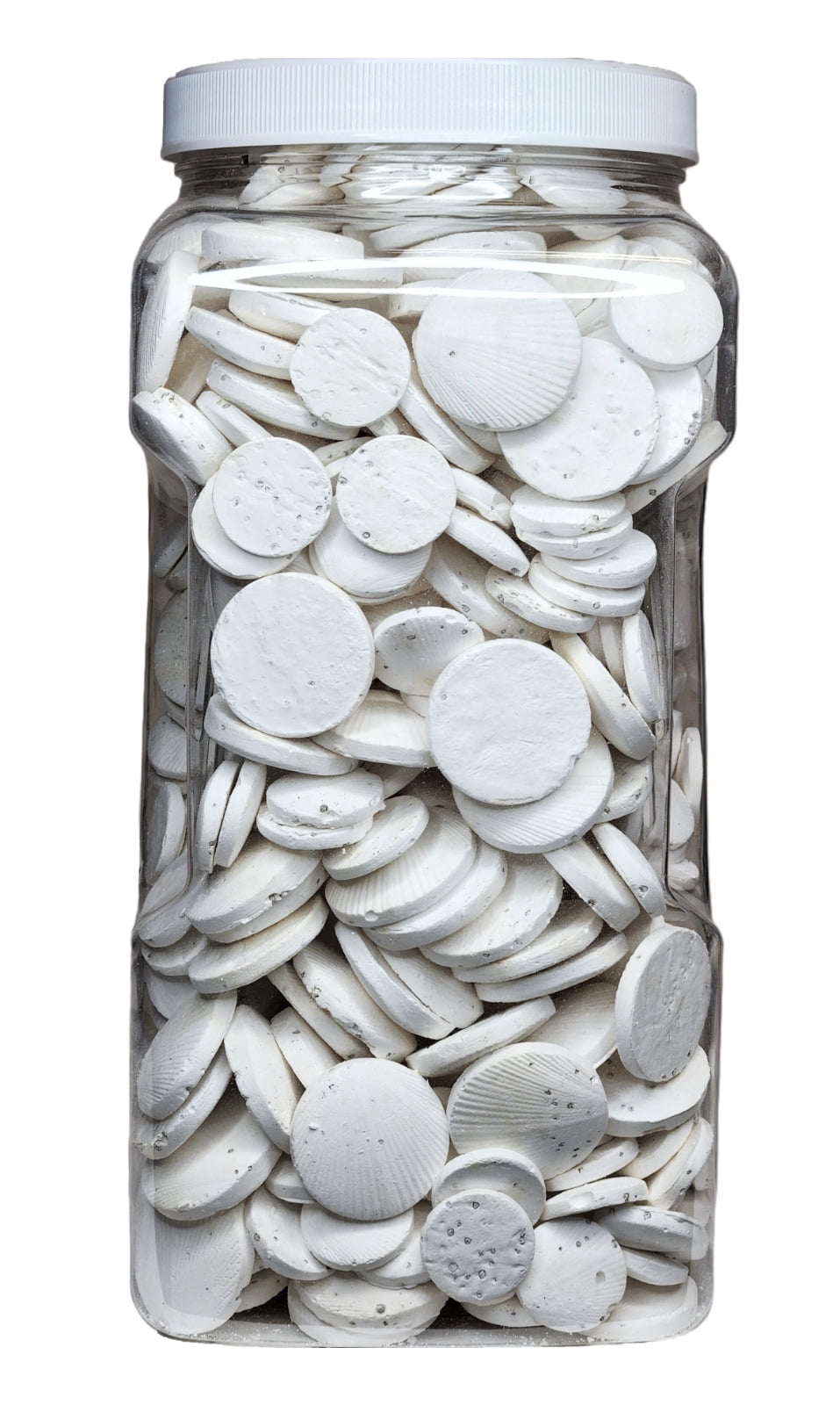 Calcium Enriched Sinking Feeder Disks and Holiday Feeding Food for Shrimp, Snails, Crabs, Crayfish, Hermit Crabs, Plecos, Catfish, all Tropical Fish. 600 Small & Medium Discs... Large Jar