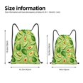 thumbnail image 5 of Yiaed Green Avocado Print Drawstring Bags Drawstring Backpack Bulk String Back Pack Gym Sport Bag-Small, 5 of 5