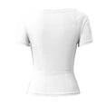 thumbnail image 5 of DHFJKG Cowl Neck T Shirts For Women Short Sleeve Slim Fit Basic Tee Casual Comfortable Summer Top Daily Wear Versatile Tops, 5 of 5
