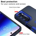 thumbnail image 5 of Xhy Motorola Moto G Stylus 5G 2022 Case with Screen Protector, Military Grade Case with Magnetic Car Mount, Motorola G Stylus 5G 2022 Case for Men Women, Dark blue & Blue, 5 of 7