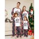 thumbnail image 1 of Xmas Family Look Outfits Mother Father Kids Matching Clothes 2 Pcs Sleepwear Baby&Dog Romper Letter Print Christmas Pajamas Set, 1 of 3
