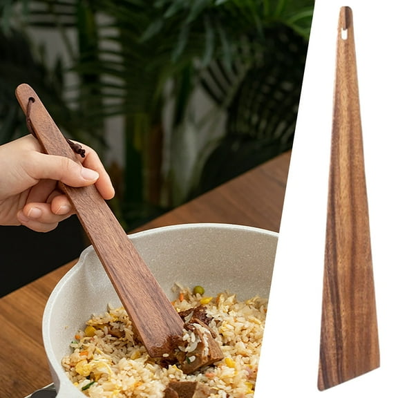 Clearance Sale TOTOYTO Teak Spatula Multi Purpose Flat Wood Turning Tool with Hanging Rope Used for Cooking Flipping Serving and Scraping Natural Teak Wood Spatula for Kitchen and Outdoor Use