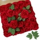 thumbnail image 1 of Flores artificiales AmyHomie de color rojo oscuro, 25 unidades con tallo, 1 of 5