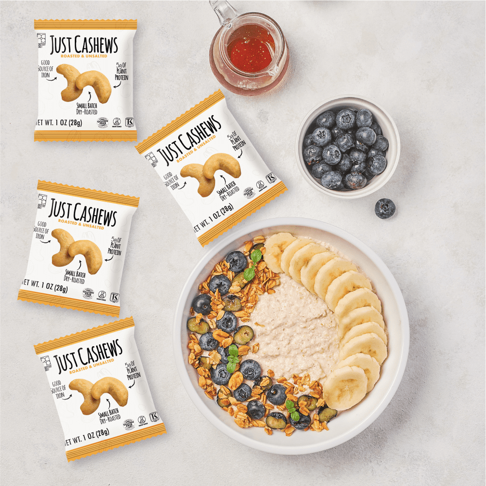 Roastery Coast - Just Cashews Unsalted | 48 Packs | Individually wrapped snack (1 Oz each) | Unsalted Cashews | Non-GMO, Gluten Free, Kosher | Cashew Nuts | Gourmet Snack