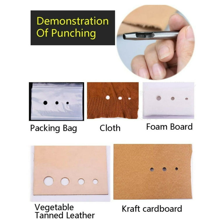 4 Leather Belt Hole Punch Belt Puncher Tool Hole Maker Heavy Duty Revolving