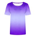 thumbnail image 4 of Tumotour Summer Shirts For Women Crew Neck Short Sleeve Tunic Tops Casual Gradient Color Loose Lightweight Summer Top Blouses, 4 of 4