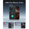 thumbnail image 2 of Pour iPhone 16 Pro Max Étui avec Support, Protection de Qualité Militaire 7X, Étui de Téléphone Magnétique Robuste, Compatible avec Accessoires MagSafe, Série Cyber, Noir, Noir, 2 of 5