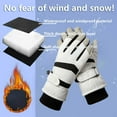 thumbnail image 4 of Winter Ski Snow Gloves for Men, Women, Youth | Touchscreen & Waterproof Cold Weather Hand Warming Gloves Winter Work Gloves,Color:White, 4 of 5