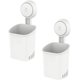 thumbnail image 1 of Paquete de 2 soportes para maquinillas de afeitar para ducha, soporte de succión extraíble para baño, 1 of 5