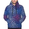 thumbnail image 2 of Bingfone Ireworks In The Night Sky Men's Drawstring Hoodie Long Sleeve Pocket Sweatshirts-Small, 2 of 6