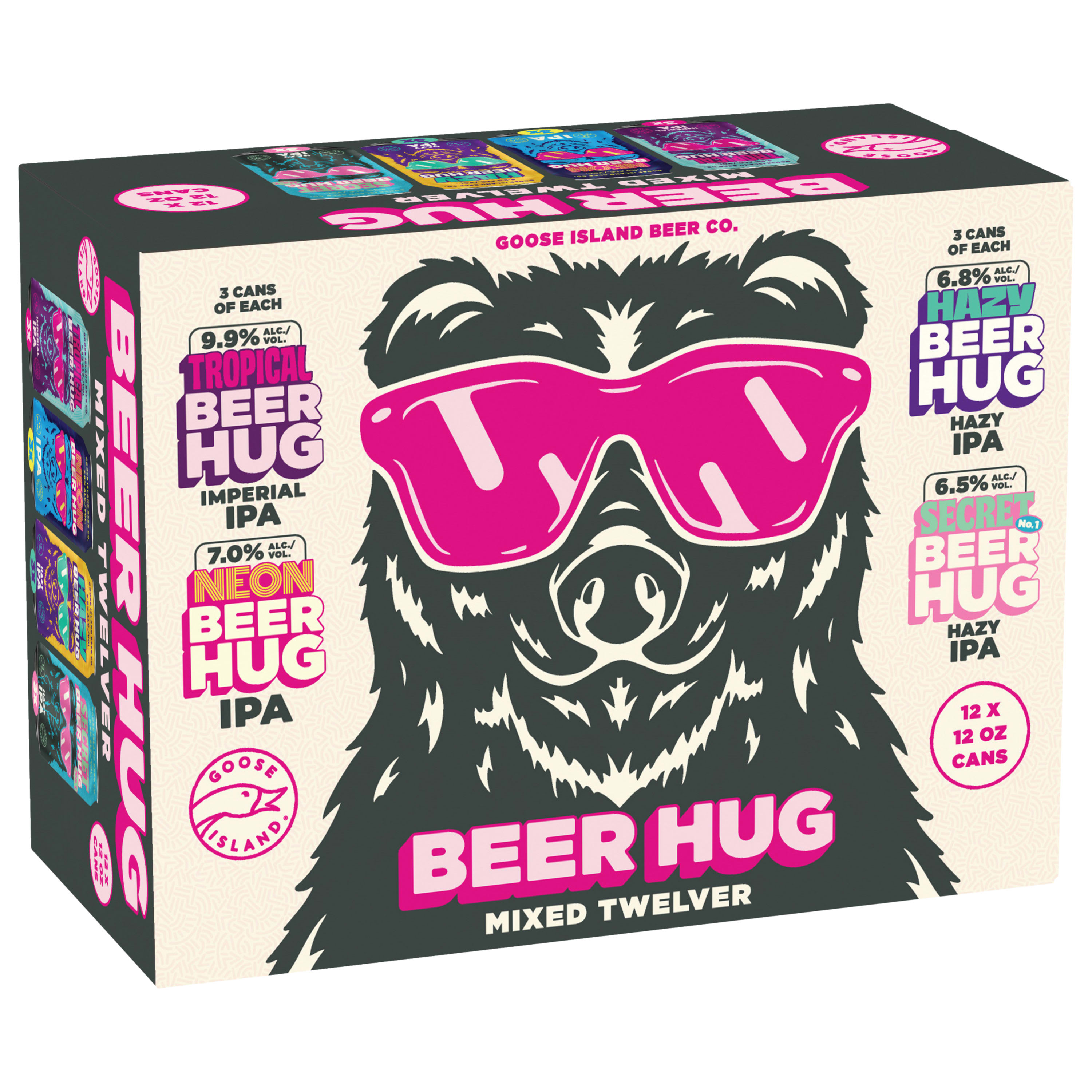 Goose Island Beer Hug IPA Mixed Twelver, 12 Pack 12 fl. oz. Cans, 9.9