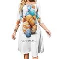 thumbnail image 1 of Robe Évasée Nœud Cœur Planétaire, Design Mode, Grande Taille, Robe Ample, Planète Lune, Espace, Univers, Nerd Surréaliste, 1 of 4