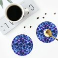 thumbnail image 5 of Pofeuu Blue Lightning1 Print Leather Coasters Set of 6, Round Cups Mugs Mat Pad for Home Kitchen Heat Resistant Drink Coasters,Round Shape, 5 of 7