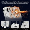 thumbnail image 7 of Dteck for iPhone 15 Plus Camera Lens Protector, Case-Friendly Strong Adsorption Metal Tempered Glass Rear Camera Protector,Silver, 7 of 7