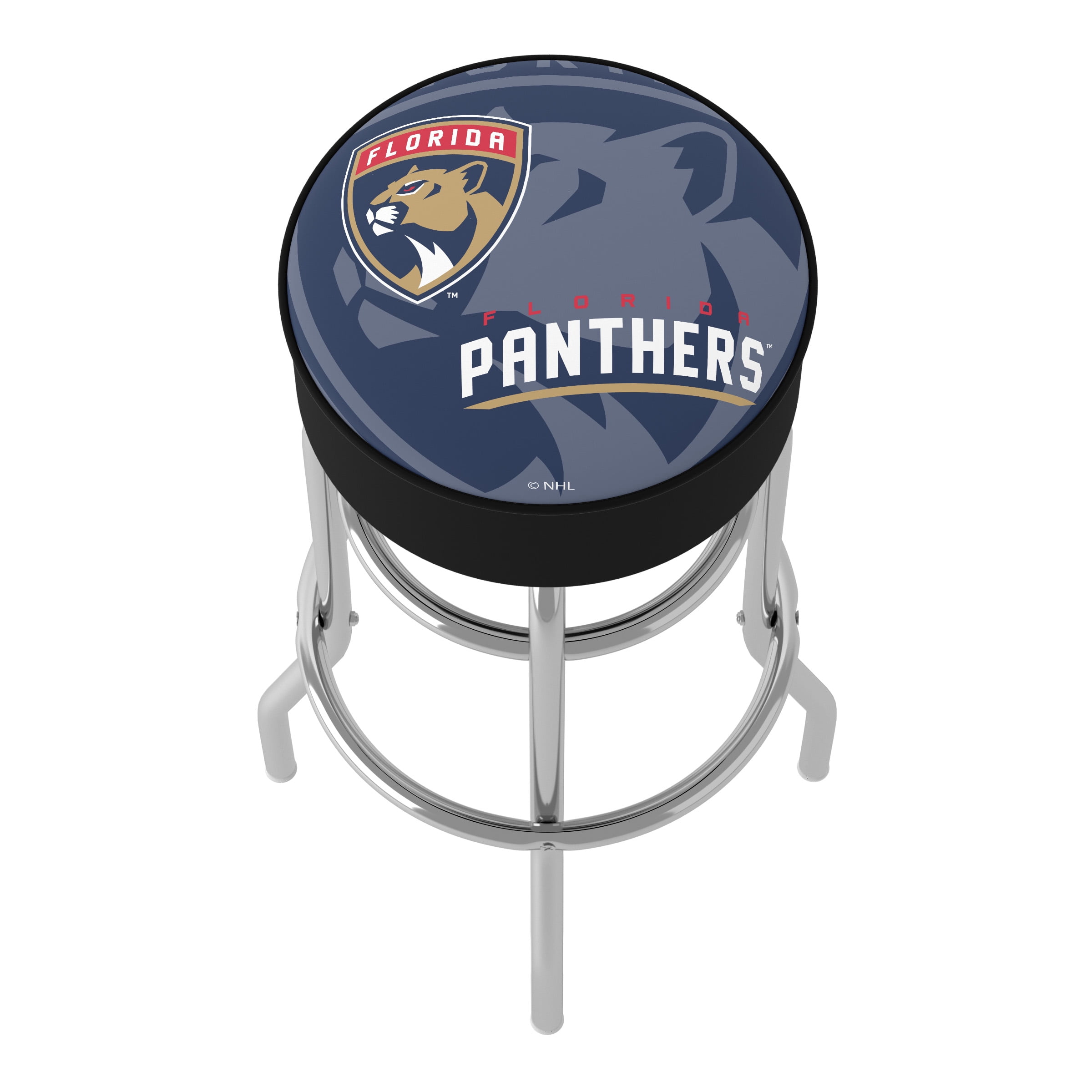 Trademark Gameroom Florida Panthers Watermark Bar Stool with Padded Seat