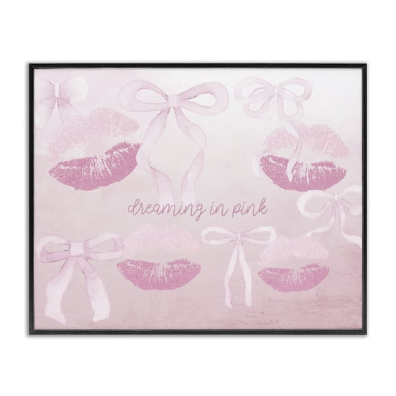 Dreaming In Pink Black Framed Giclee Art, design by Kim Allen