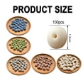 thumbnail image 2 of 100 cuentas de silicona de 12 mm para hacer llaveros, clips para chupetes, cuentas redondas de goma para la dentición, para collares, pulseras, accesorios de joyería, 2 of 5