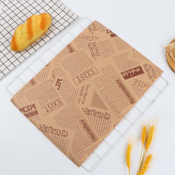 50 Sheets Of Printed Food Packaging Paper Oil Resistants Paper For Pastries Cakes Sandwiches And Burgers Baking Parchment Liners