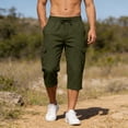 thumbnail image 5 of Horkkom Cargo Shorts for Men Elastic Waist Drawstring Hiking Shorts Summer Outdoor Casual Shorts with Pockets, S-3XL, 5 of 10